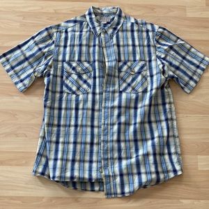 Duluth trading button down plaid shirt